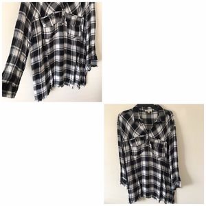Plaid dress with cute bottom hem!
